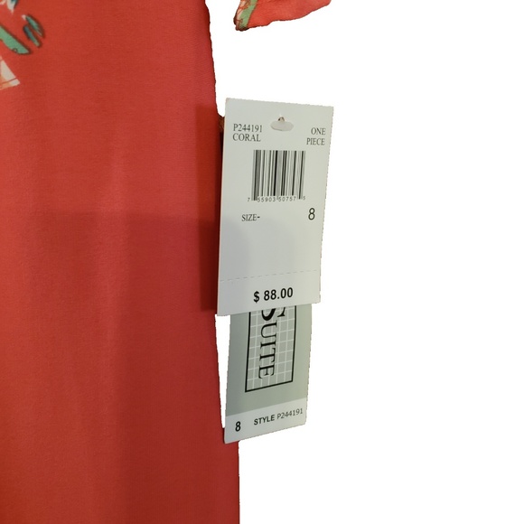 Chelsea Suite Coral Tunic Dress Size 8 - Picture 5 of 8